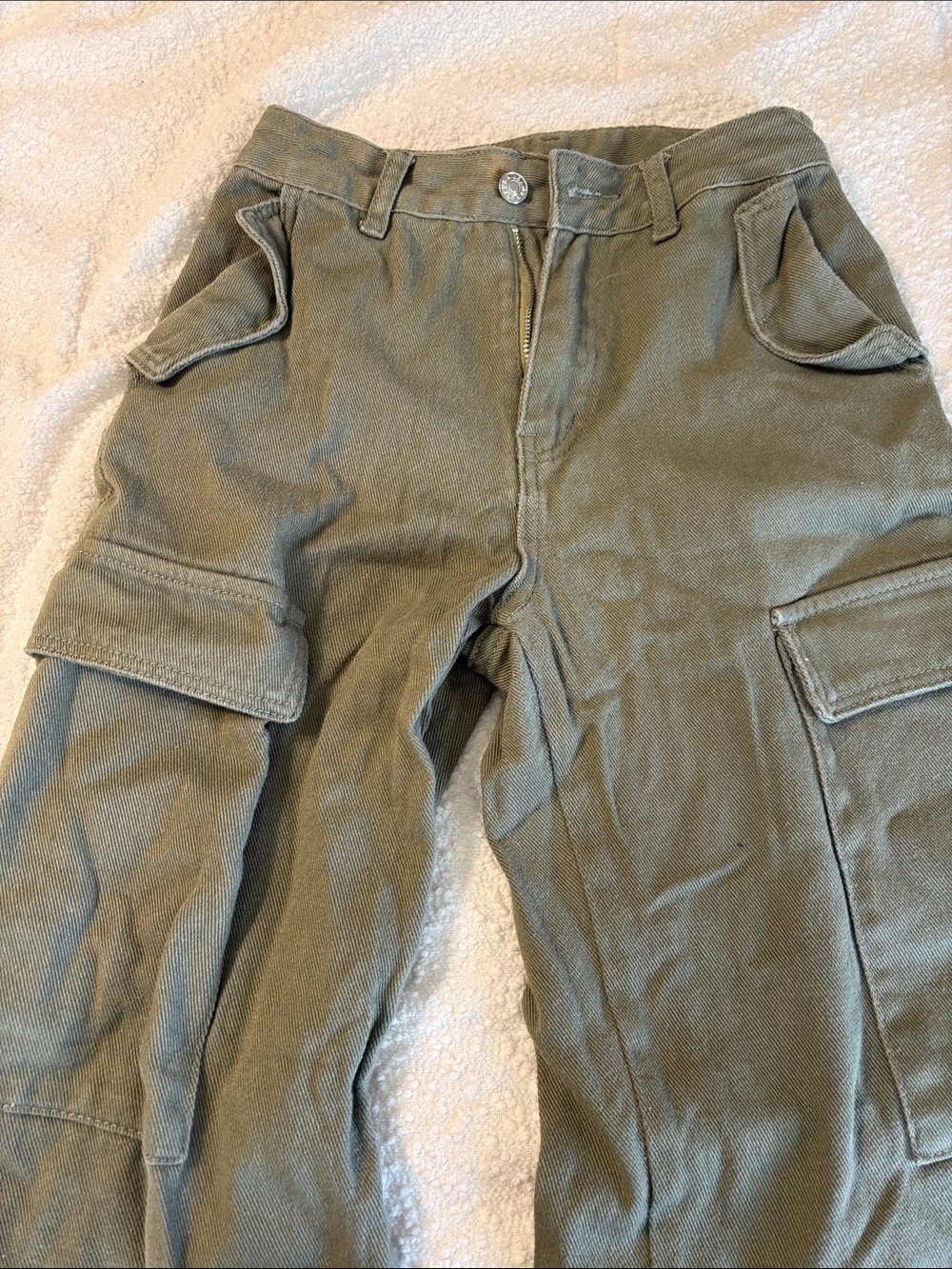 SHEIN Olive Utility Flare Cargo Pants